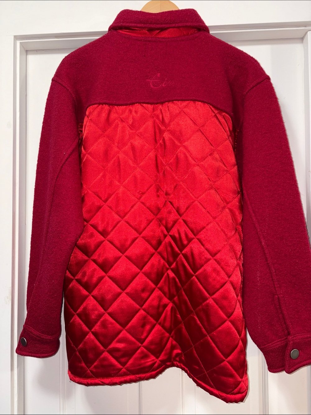 VINTAGE eir Red Wool Jacket - Picture 6 of 8